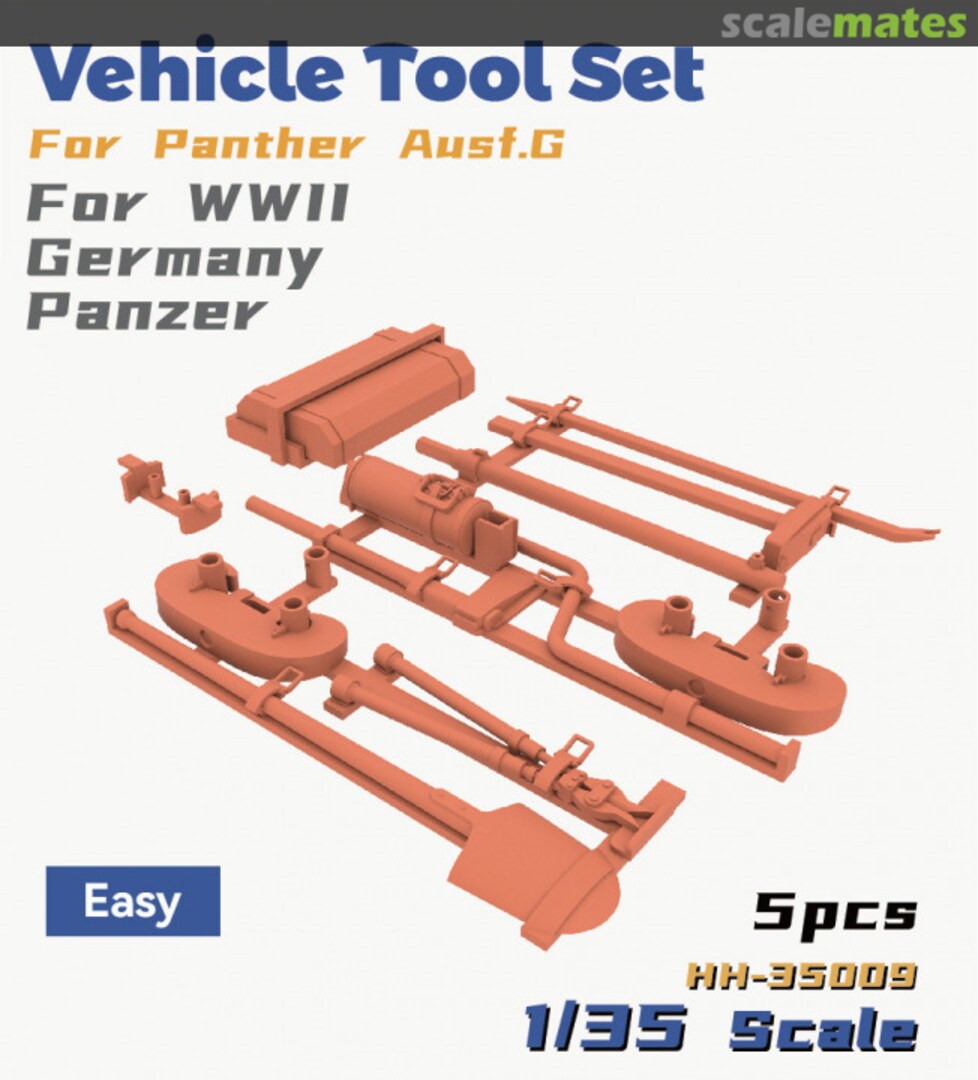 Boxart Vehicle Tool Set For Panther Ausf.G (Easy) HH-35009 Heavy Hobby