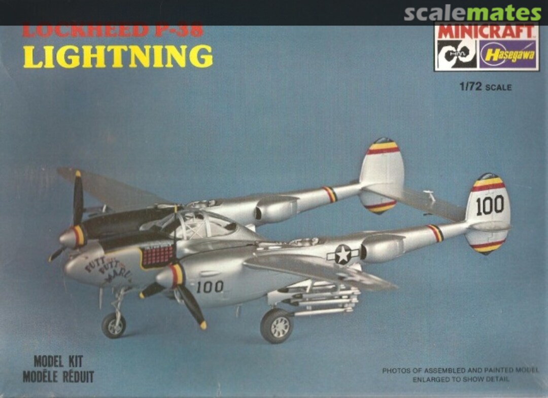 Boxart Lockheed P-38 Lightning 1074 Minicraft Hasegawa