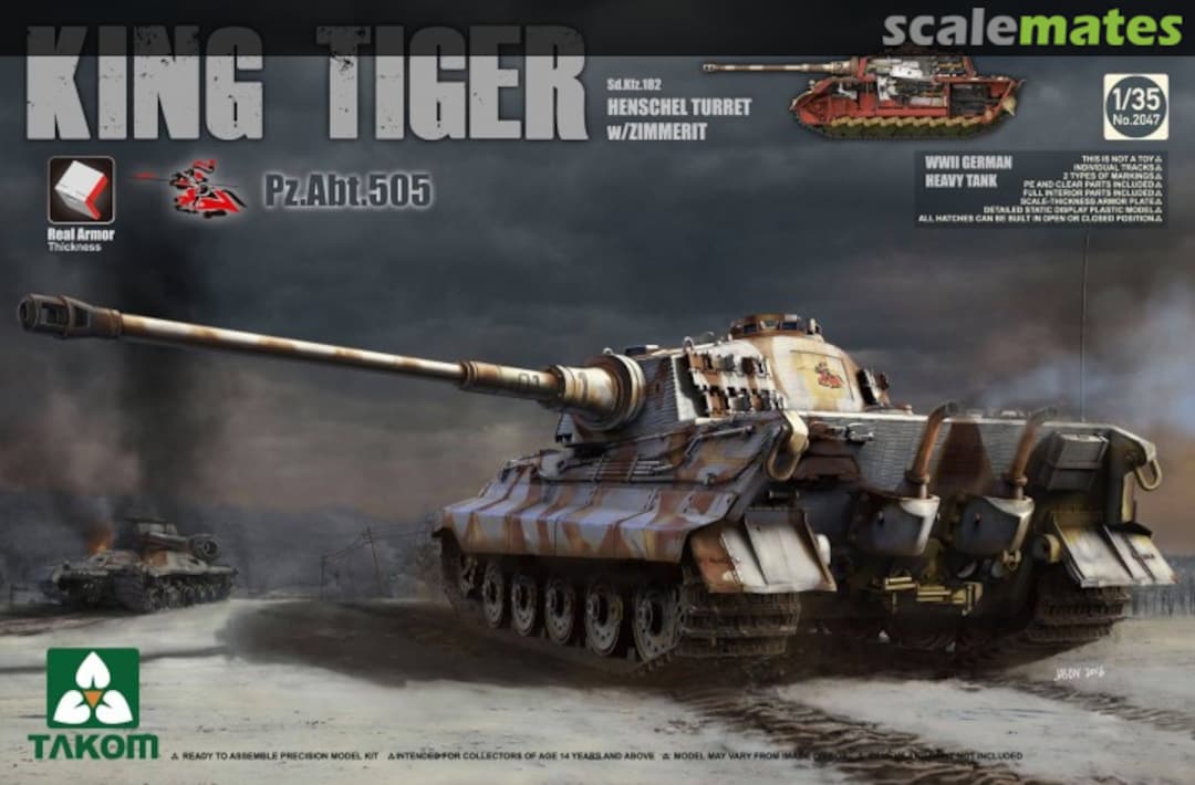 Boxart King Tiger Pz.Abt.505 2047 Takom