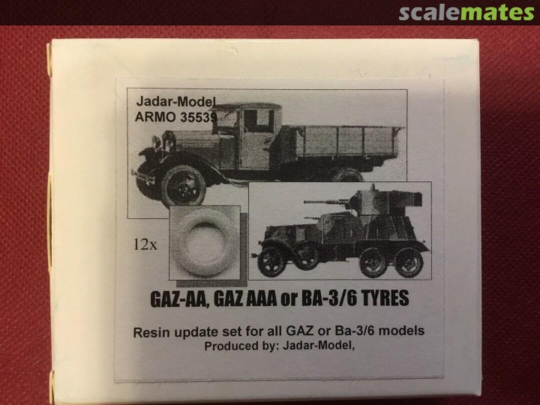 Boxart BA-3/6, Gaz-AA, GAZ-AAA Tyres for all GAZ or Ba-3/6 models 35539 Armo