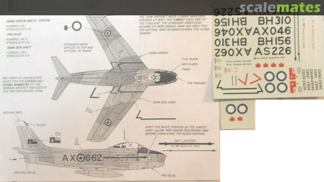 Contents Canadair Sabre - Mark 5 E-23-48 Arrow Graphics