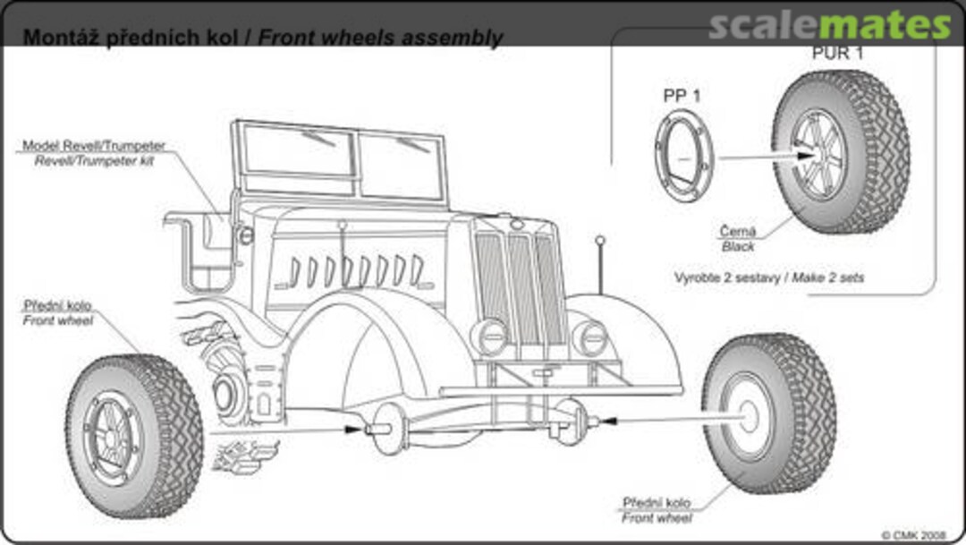 Boxart Sd.Kfz. 9 Famo wheels for REV/Trump B72016 CMK