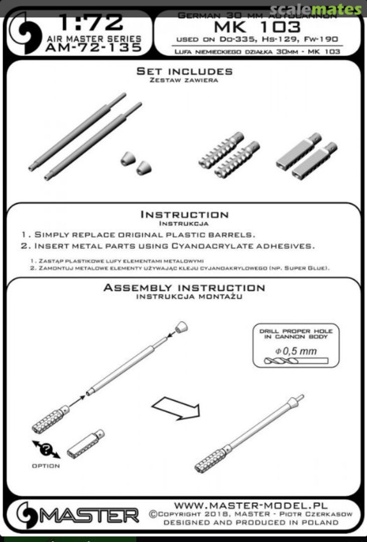 Boxart German 3cm MK 103 Autocannon AM-72-135 Master