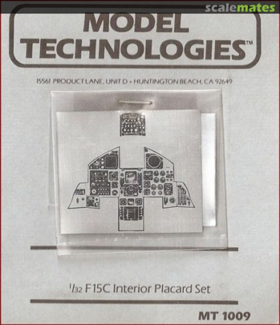 Boxart F-15C Interior Placard set MT 1009 Model Technologies