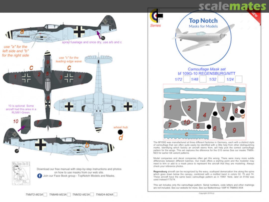 Boxart BF 109G-10 REGENSBURG/MTT TNM72-M23A TopNotch