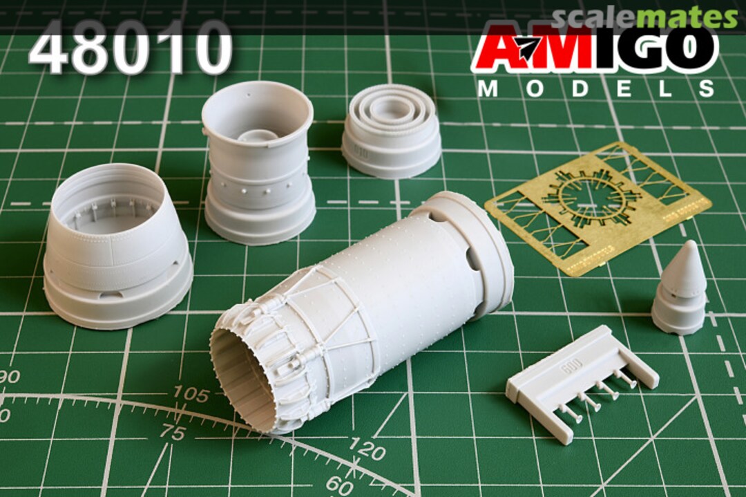 Boxart R-29B-300 turbojet engine exhaust nozzle of the MiG-23BN/ BM, MiG-27, MiG-27K/ M 48010 Amigo Models