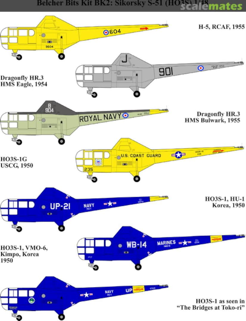 Boxart Sikorsky S-51 decal BB-43 Belcher Bits