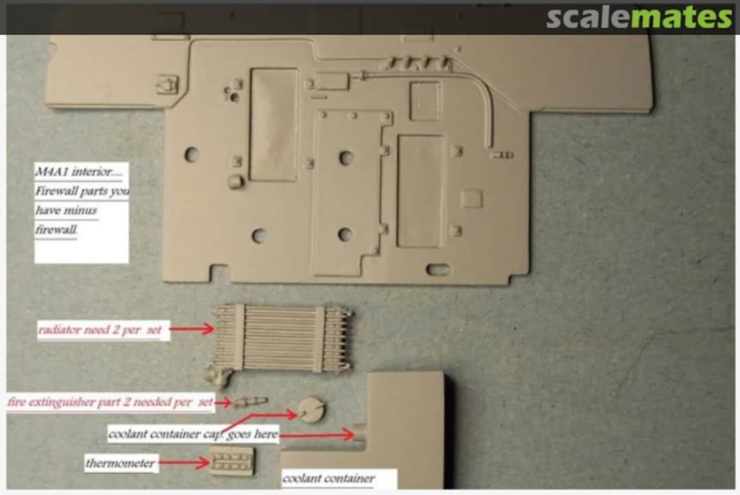 Boxart M4A1 Firewall with Interior Pieces 35-1081 The New TMD