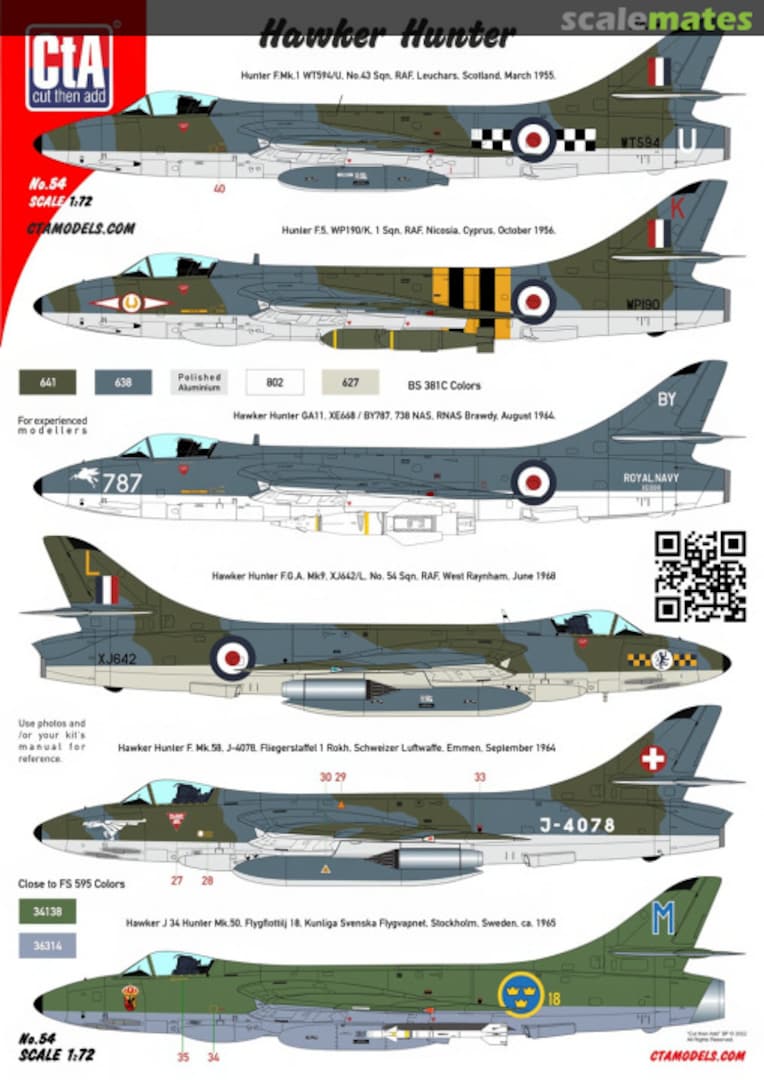 Boxart Hawker Hunter CTA-054 CtA Models