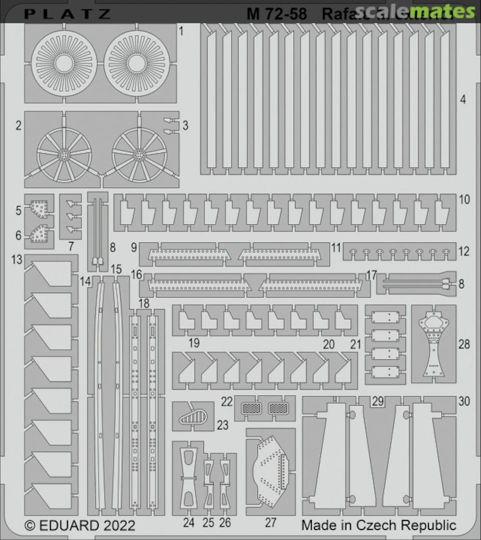 Boxart Rafale M Photo-etched Parts for Exterior M72-58 Platz