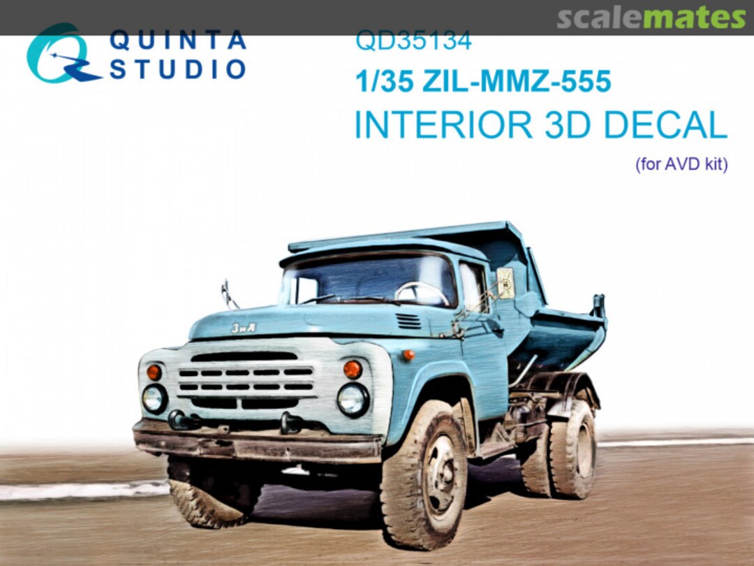 Boxart ZIL-MMZ-555 interior 3D decals QD35134 Quinta Studio