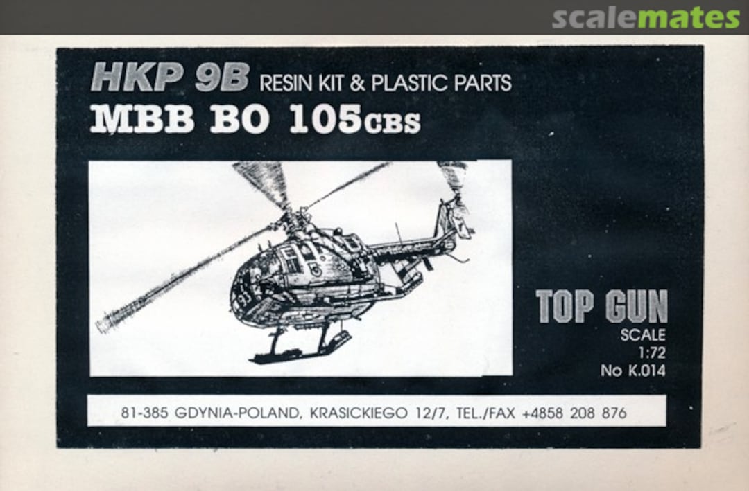 Boxart MBB BO 105CBS K.014 Top Gun Model