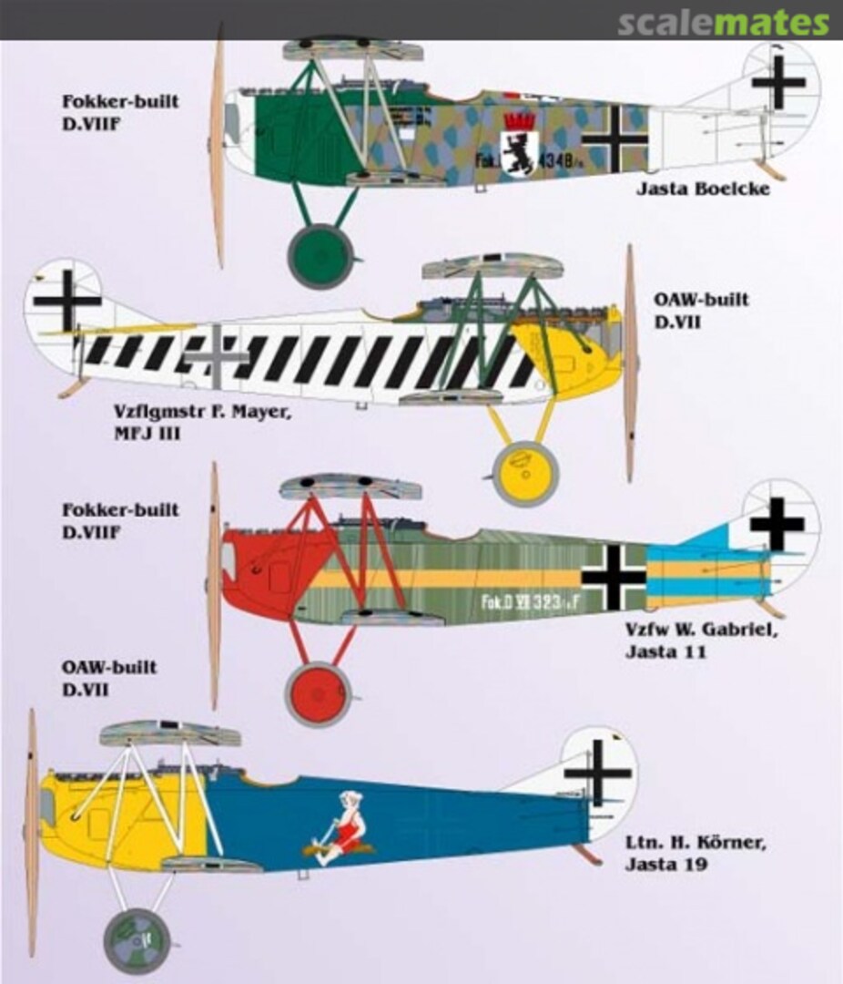 Boxart Fokker D.VII Part 3 32-018 Lifelike Decals