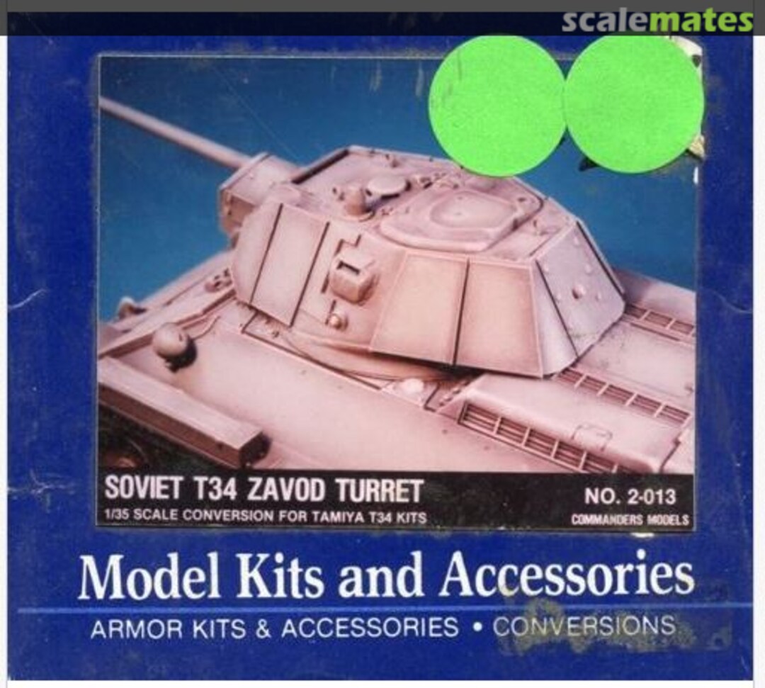 Boxart Soviet T34 Zavod Turret 2-013 Commander Series Models