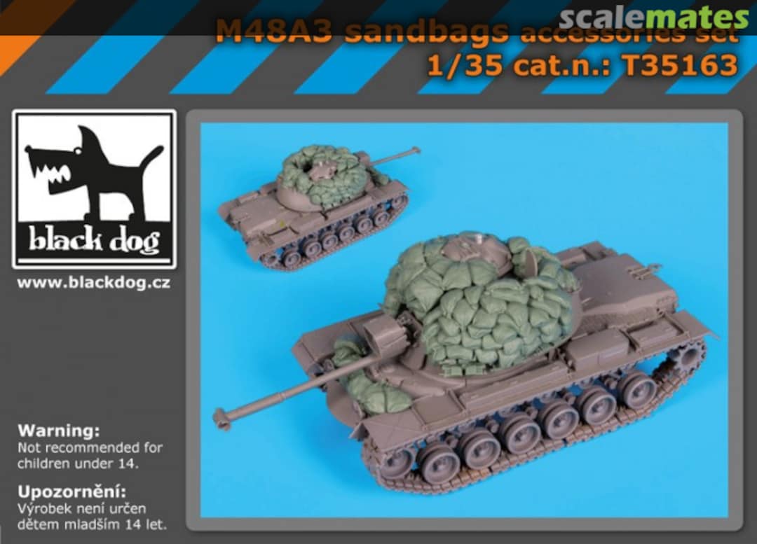 Boxart M48A3 sandbags accessories set T35163 Black Dog