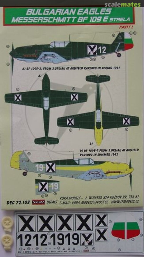 Boxart Messerschmitt Bf 109 E-3 Strela DEC72108 Kora Models