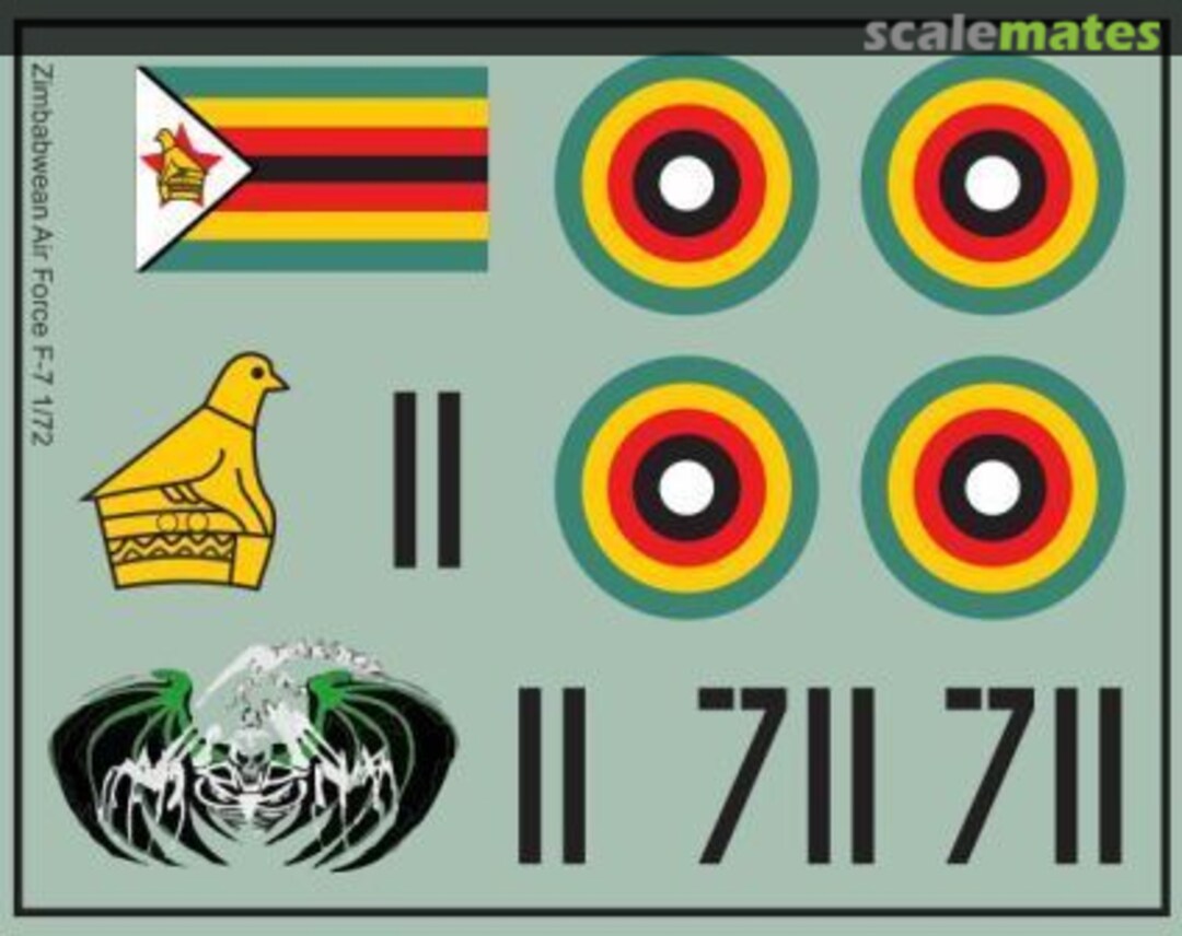 Boxart Zimbabwean Air Force F-7 MAV-RZ7220 MAV Decals