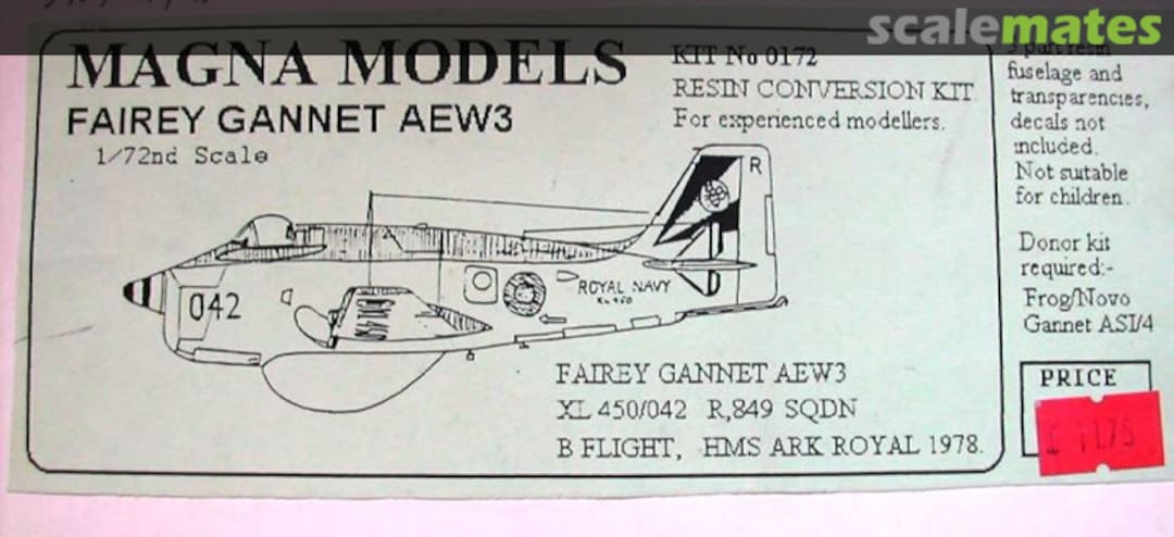 Boxart Fairy Gannet AEW3 0172 Magna Models