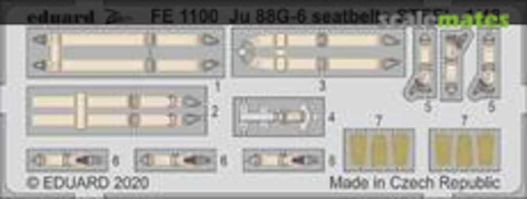 Boxart Ju 88G-6 seatbelts STEEL DRAGON FE1100 Eduard