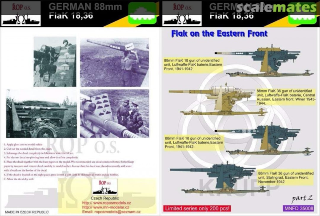 Boxart GERMAN 88MM FLAK 18,36 - FLAK ON THE EASTERN FRONT MNFDT35008 ROP o.s.