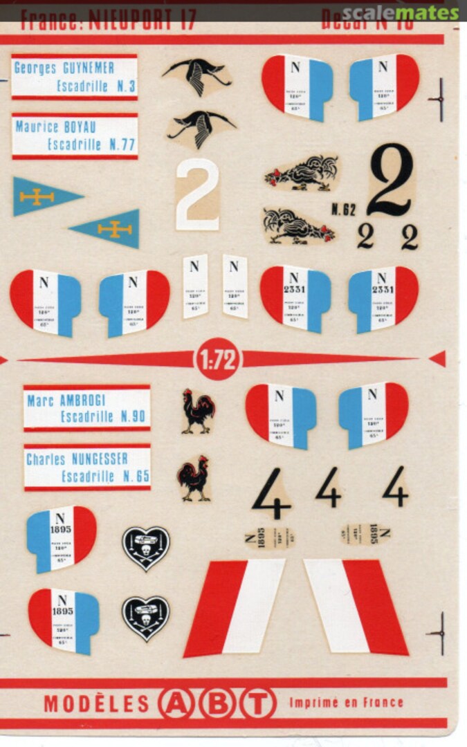 Boxart Nieuport 17 16 ABT Decals