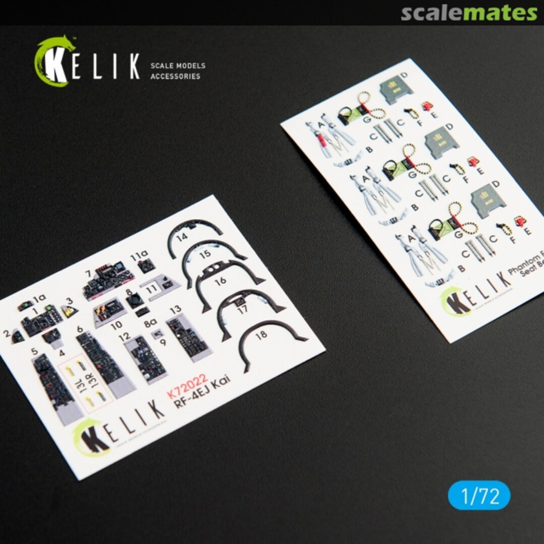 Boxart RF-4EJ Phantom II - interior 3D decals K72022 Kelik
