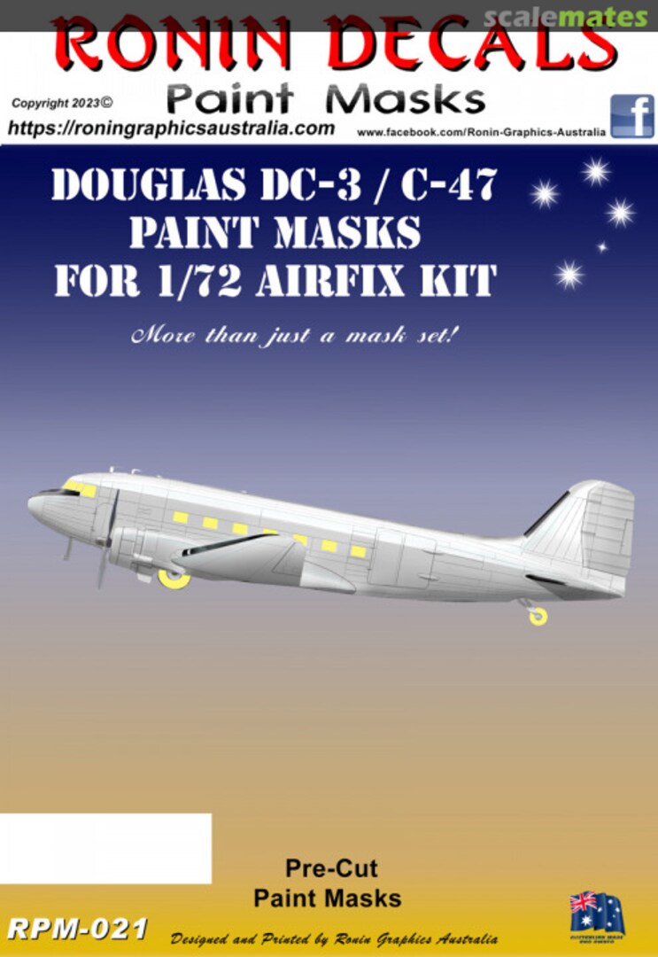 Boxart Douglas DC-3 / C-47 Paint Mask RPM-021 Ronin Decals