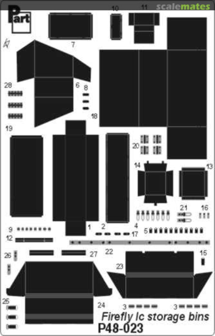 Boxart Sherman Firefly Ic storage bins P48-023 Part