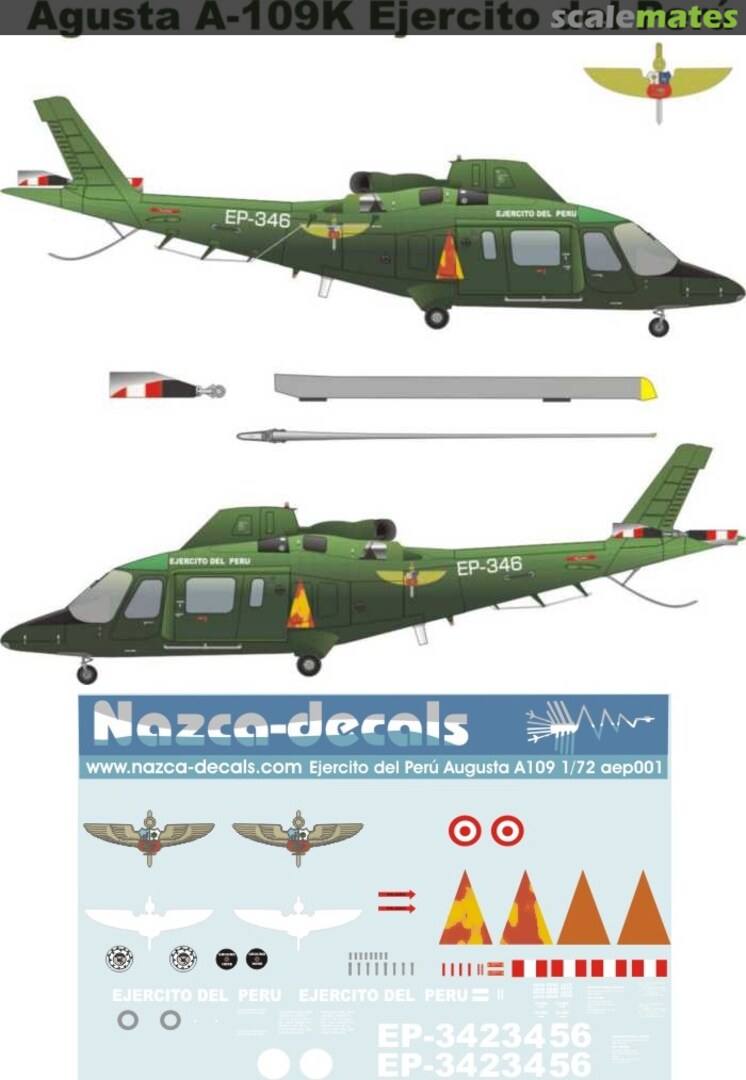 Boxart Agusta A-109K2 AEP001 Nazca decals