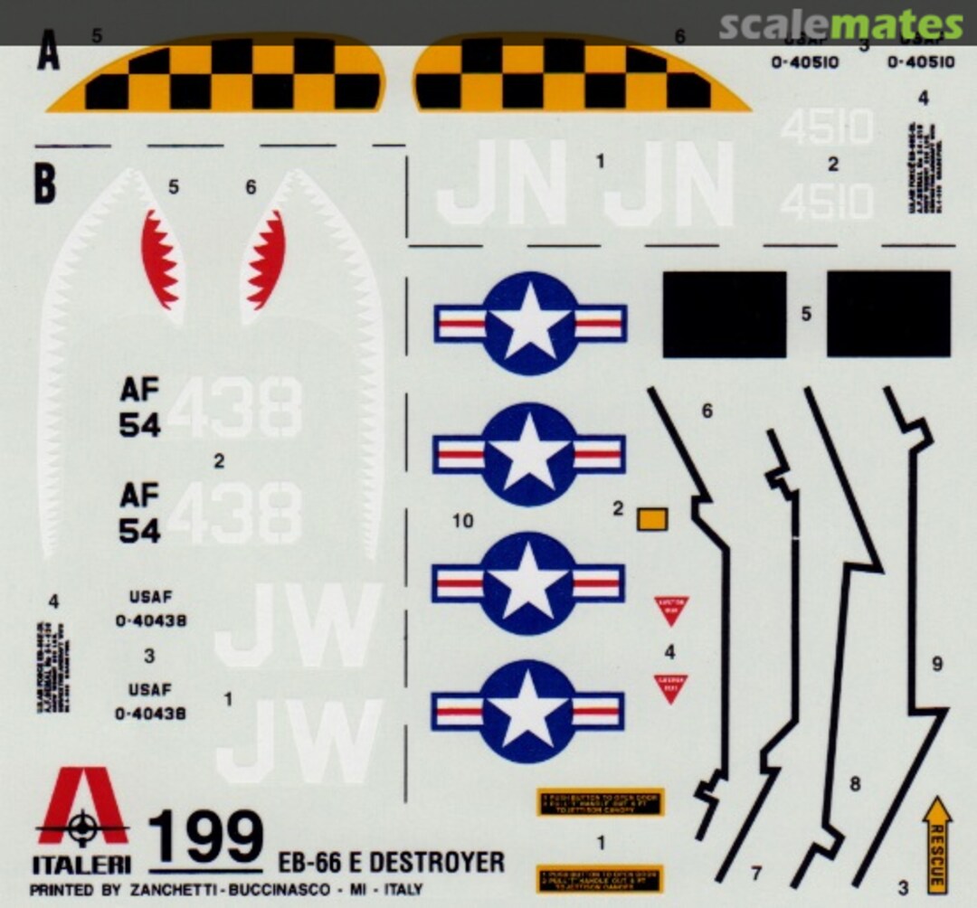 Contents Destroyer Douglas EB-66 E-DL 199 Italeri