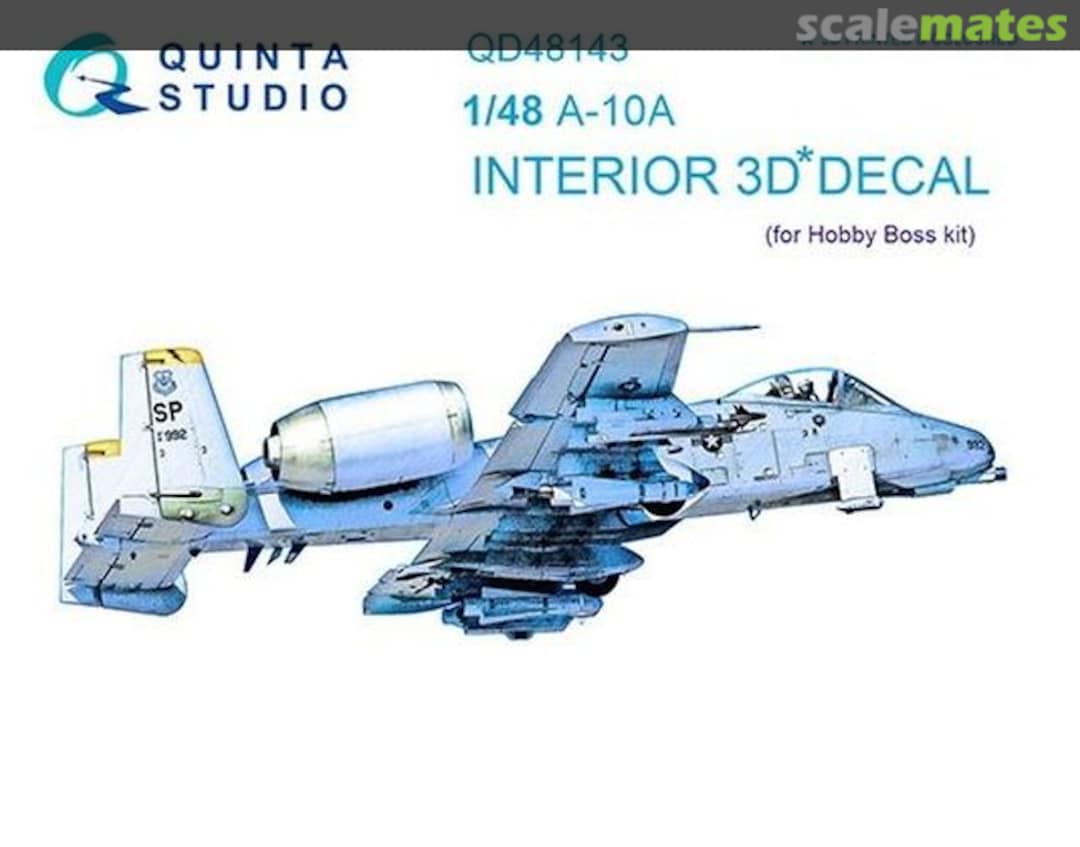 Boxart A-10A Thunderbolt II interior 3D decal QD48143 Quinta Studio