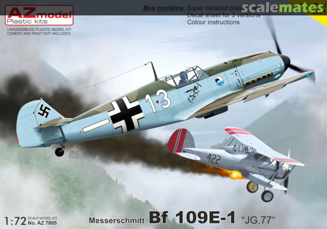 Boxart Messerschmitt Bf 109E-1 AZ7805 AZmodel