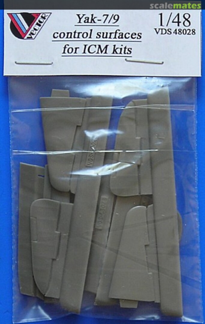 Boxart Yak-7/9 control surfaces VDS48028 Vector