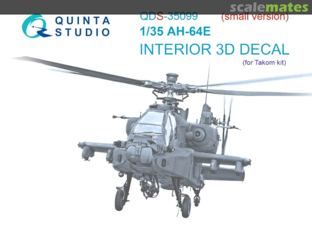 Boxart AH-64E interior 3D decals (small version) QDS-35099 Quinta Studio