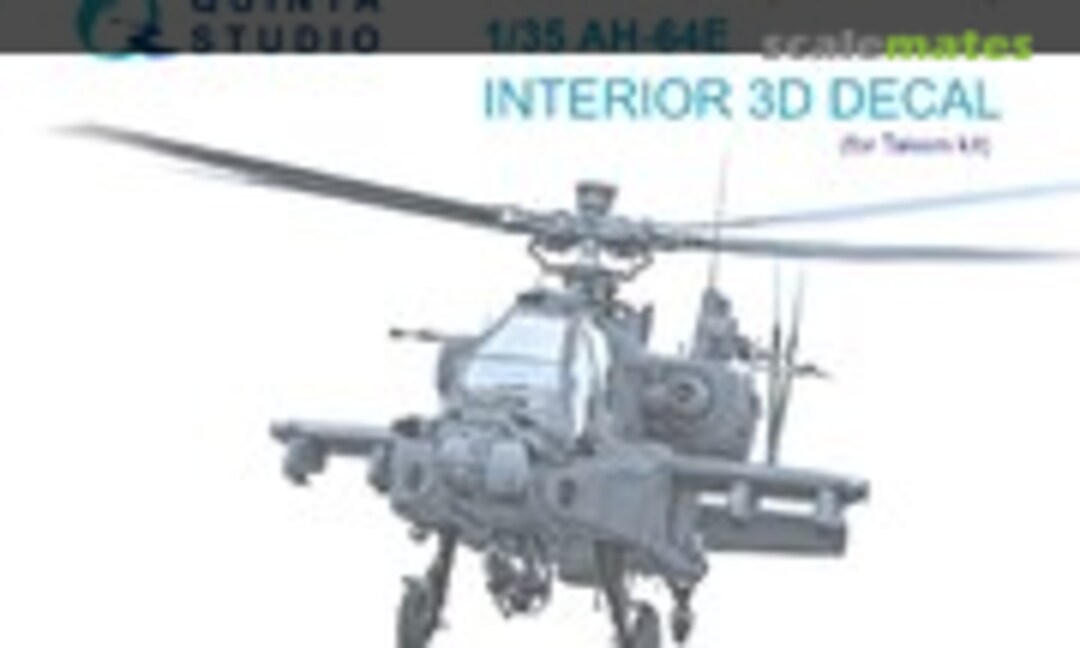 1:35 AH-64E interior 3D decals (small version) (Quinta Studio QDS-35099)