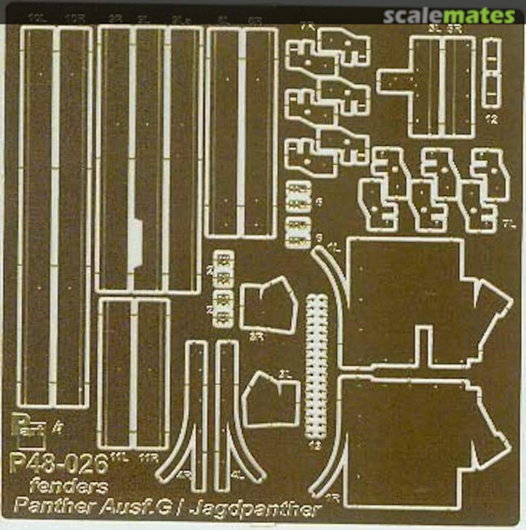 Boxart Panther/Jagdpanther fenders P48-026 Part