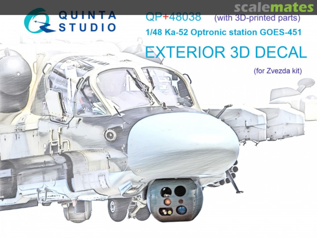 Boxart Ka-52 Optronic Station GOES-451 exterior 3D decals QP+48038 Quinta Studio