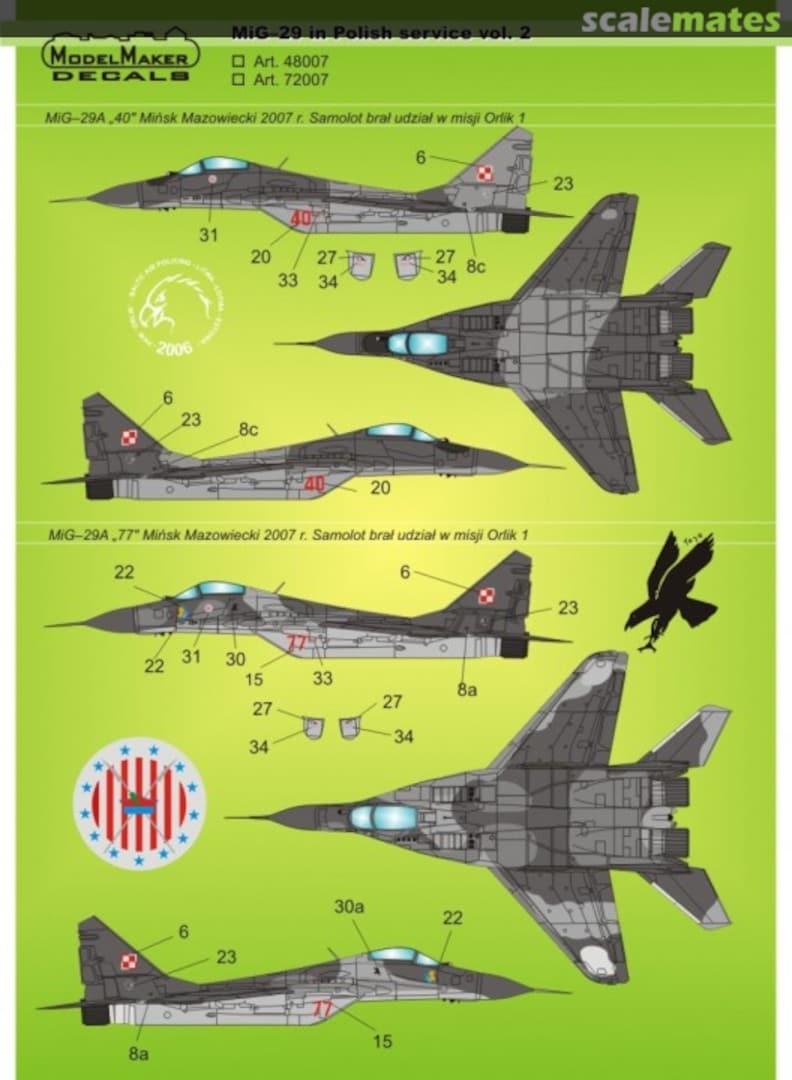 Boxart MiG-29 in Polish service vol.2 D48007 ModelMaker