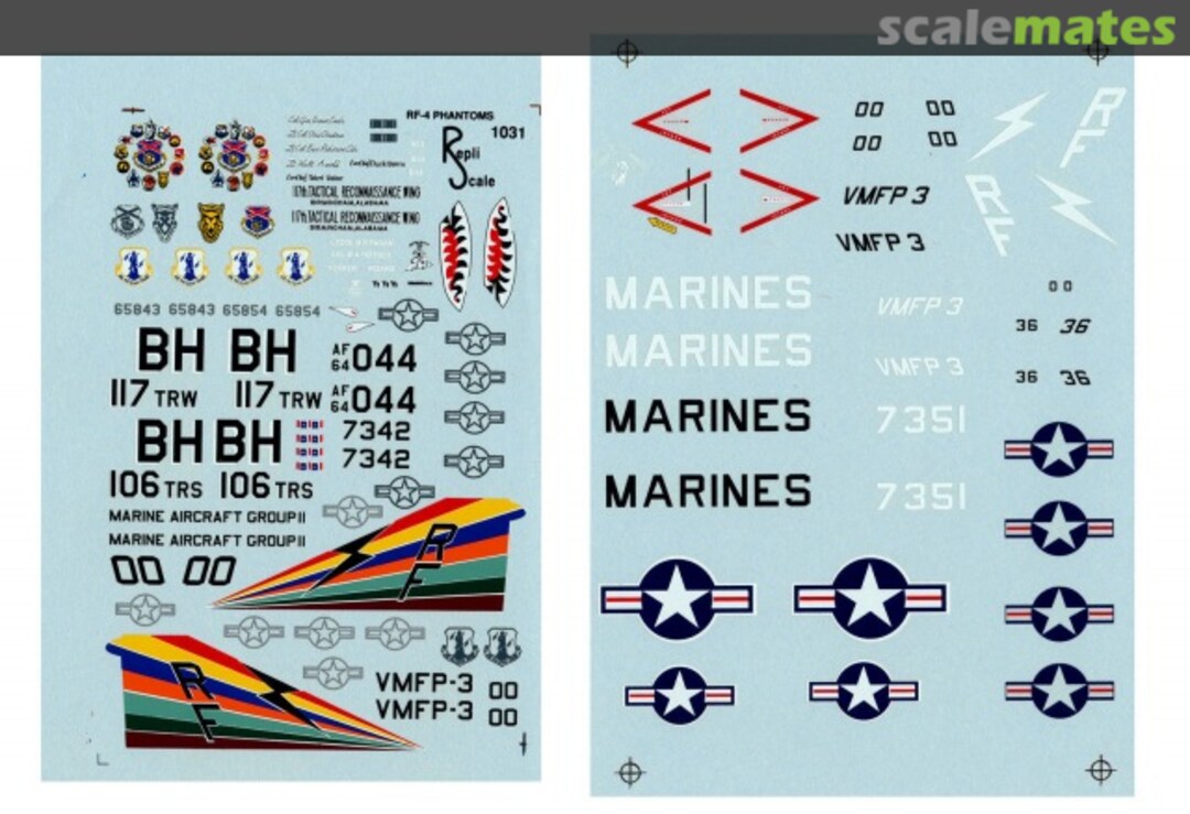 Boxart RF-4C/RF-4B Operation Desert Storm - Ala. ANG USMC Retirement Ceremony 1031 Repli-scale