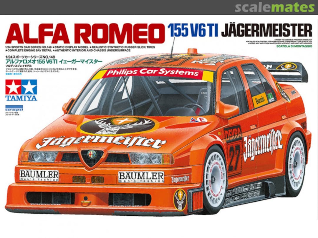 Boxart Alfa Romeo 155 V6 TI Jägermeister 24148 Tamiya