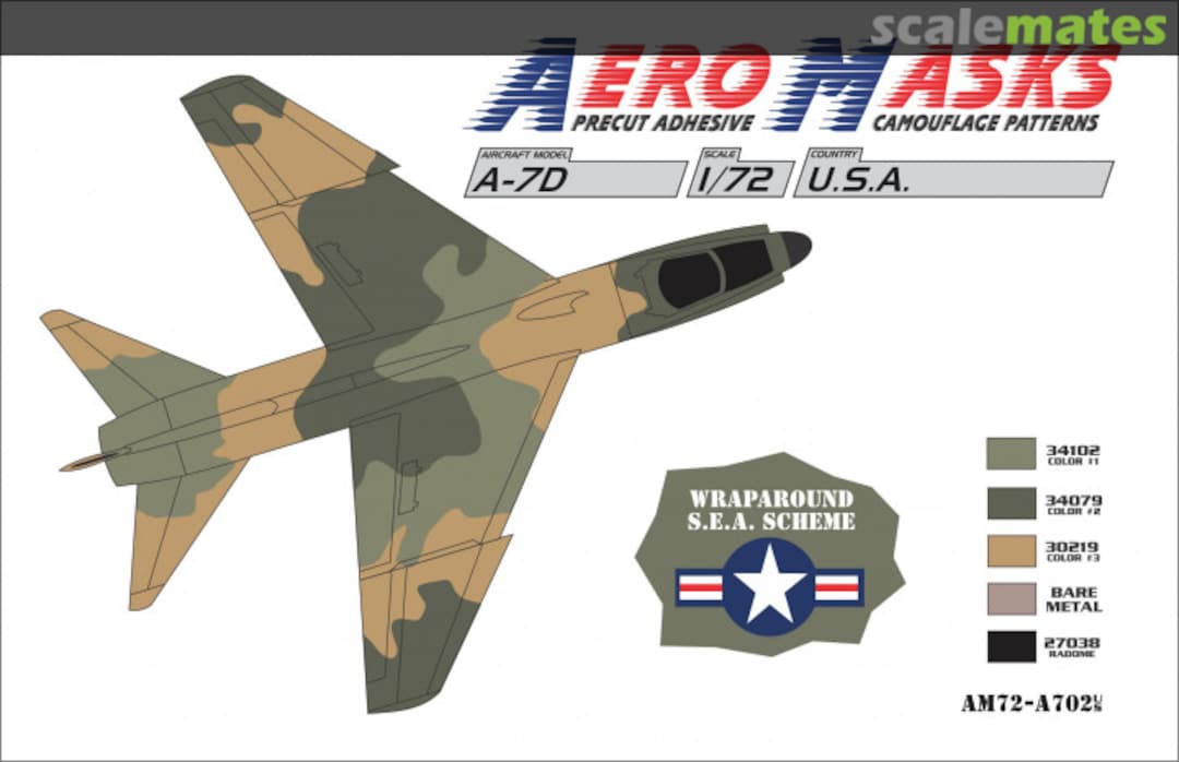 Boxart A-7D USA Wraparound SEA Scheme AM72-A702 AeroMasks