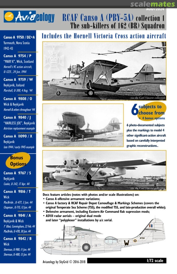 Boxart RCAF Canso A (PBY-5A) AOD72024 Aviaeology