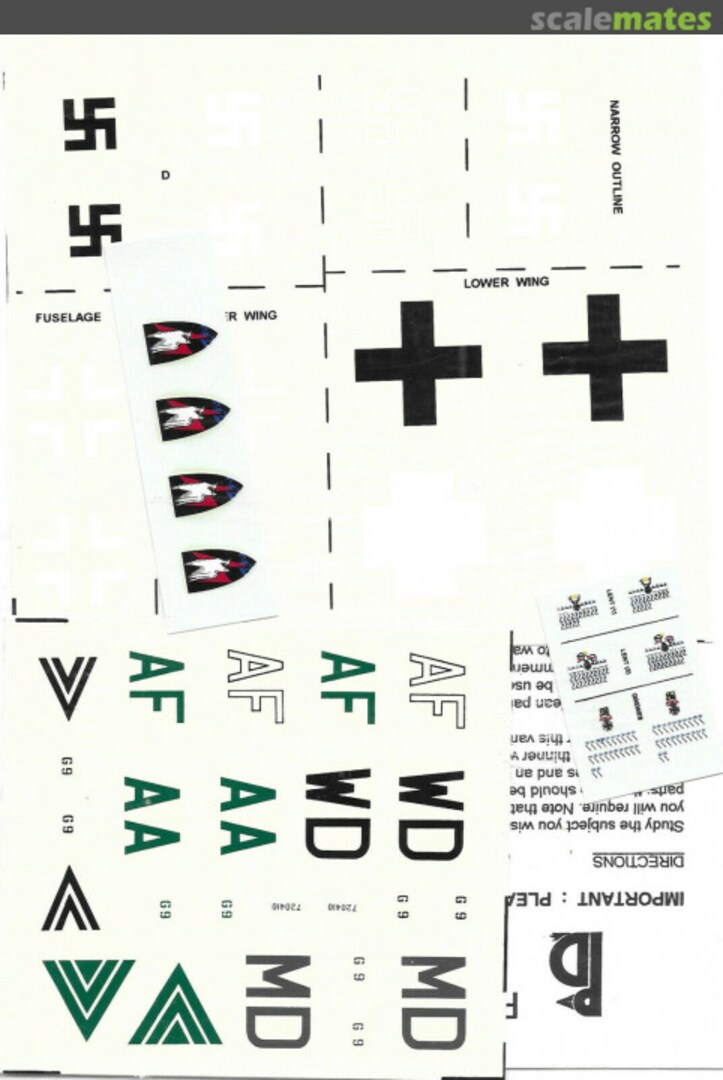 Boxart Messerschmitt Bf110G (Part 2) 48-007 PD Decals