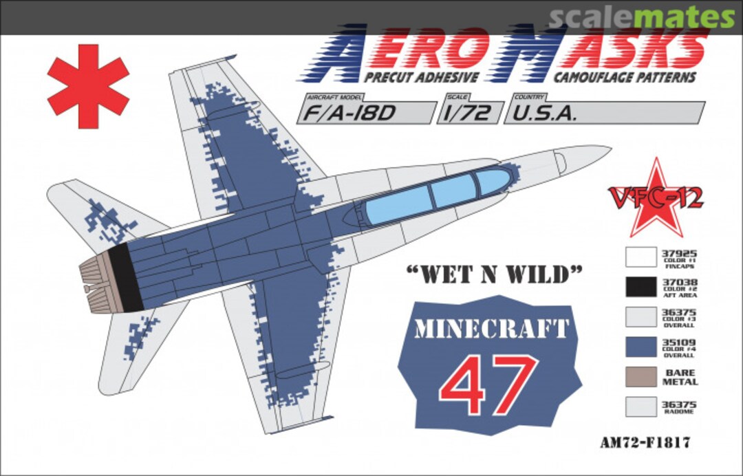 Boxart F/A-18D 'Wet n wild' AM72-F1817B AeroMasks