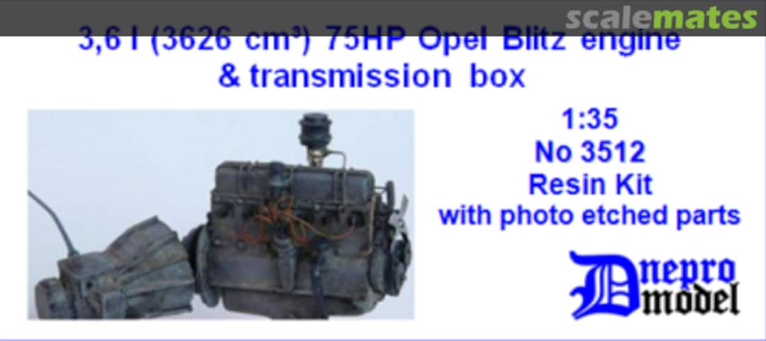 Boxart 3,6l (3626 cm³) 75HP Opel Blitz engine & transmission box 3512 Dnepro Model