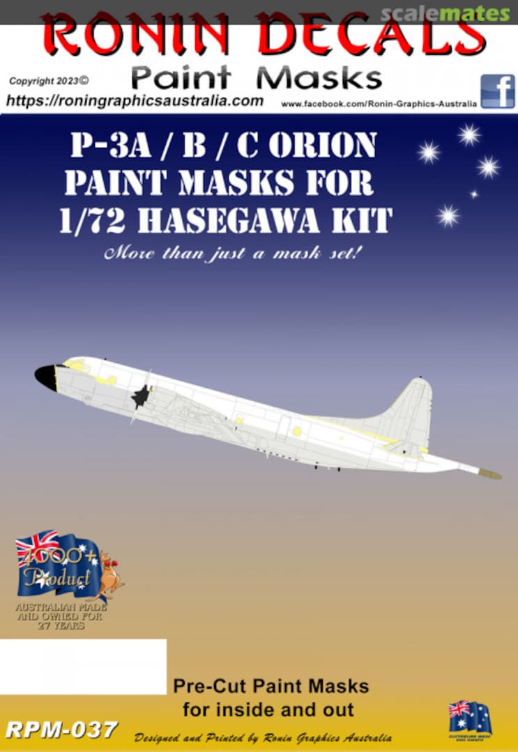 Boxart P-3A / B / Early C Orion Paint Masks RPM-037 Ronin Decals