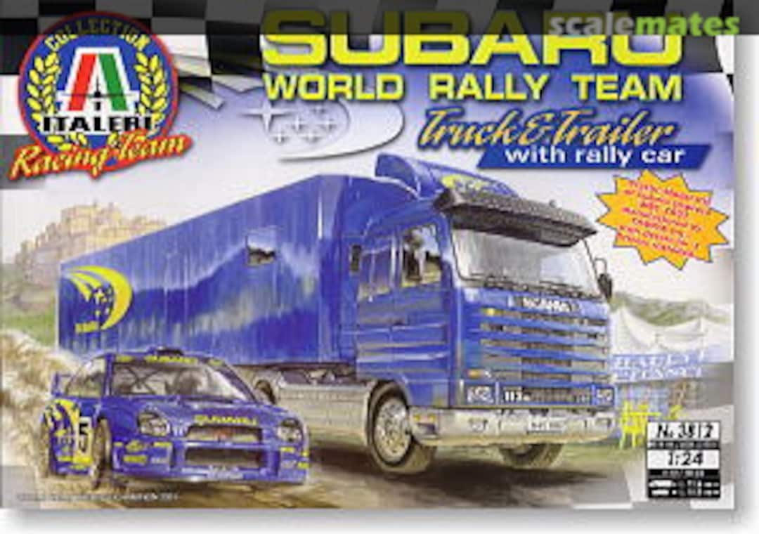 Boxart Subaru World Rally Team Truck & Trailer 3812 Italeri