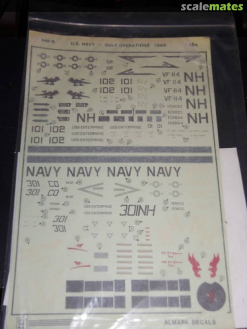 Boxart US Navy - Gulf Operations 1988 A48-16 Almark Decals