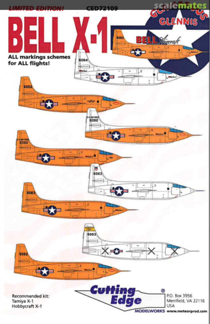 Boxart Bell X-1 CED72109 Cutting Edge Modelworks