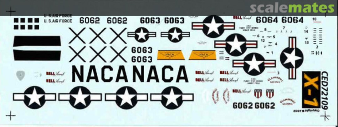 Contents Bell X-1 CED72109 Cutting Edge Modelworks